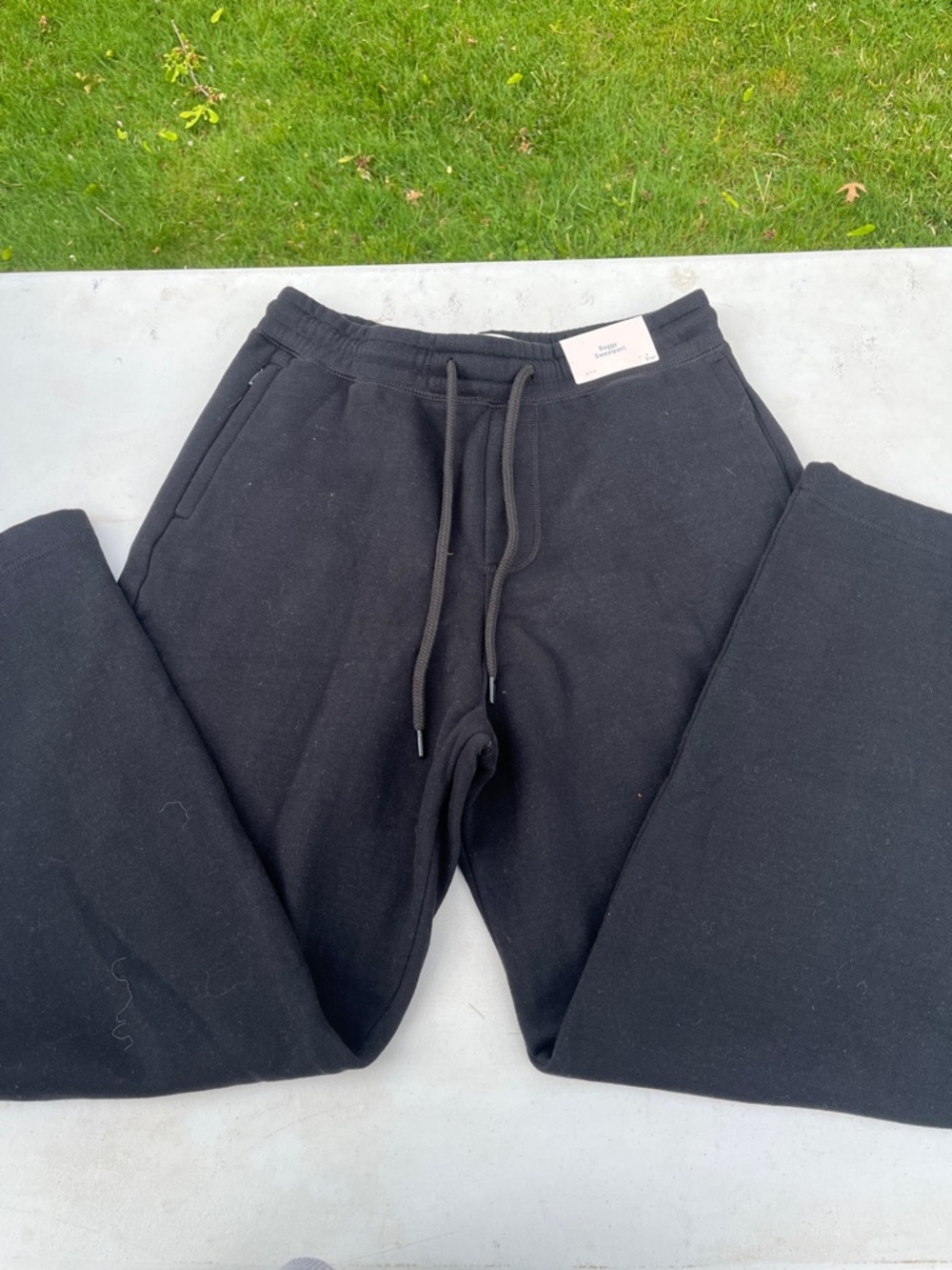 Men's Black Drawstring Sweatpants - Brand: